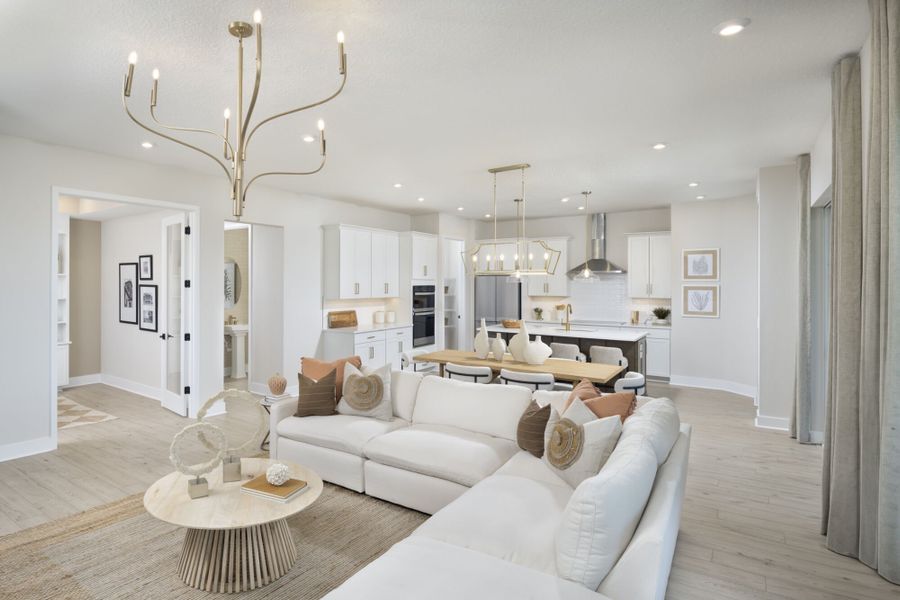 Furnished interior in a model home at Amara Bay Townes in St. Petersburg (Image 10).