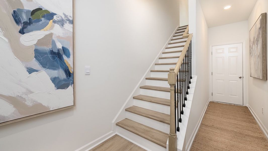 Furnished interior in a model home at Benteen Reserve in Atlanta (Image 8).