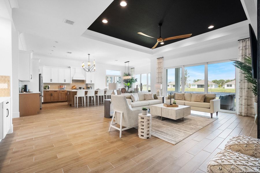 Great Room to Kitchen & Lanai | Seraphina 23:Great Room to Kitchen & Lanai | Seraphina 23