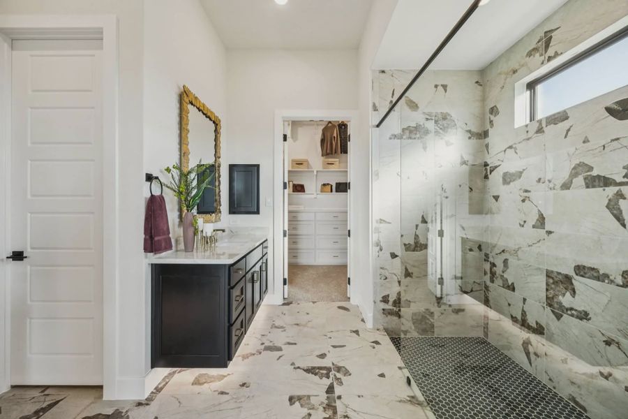 Furnished interior in a model home at The Grove Frisco in Frisco (Image 9).