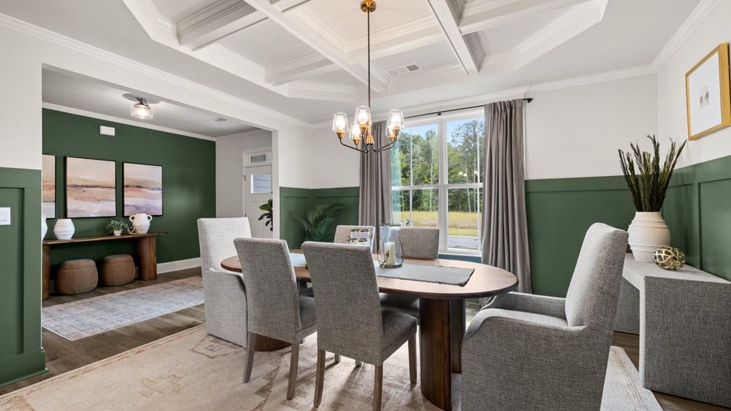 Furnished interior in a model home at Hamptons at Riverwood East in Dallas (Image 7).
