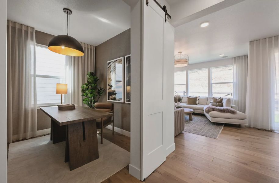 Furnished interior in a model home at Three Hills in Morrison (Image 12). Furnished interior in a model home at Three Hills in Morrison (Image 12).