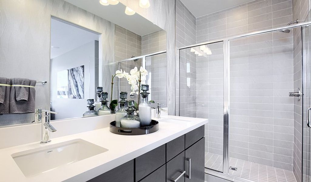 Furnished interior in a model home at Urban Collection at Palmer Village in Colorado Springs (Image 18).