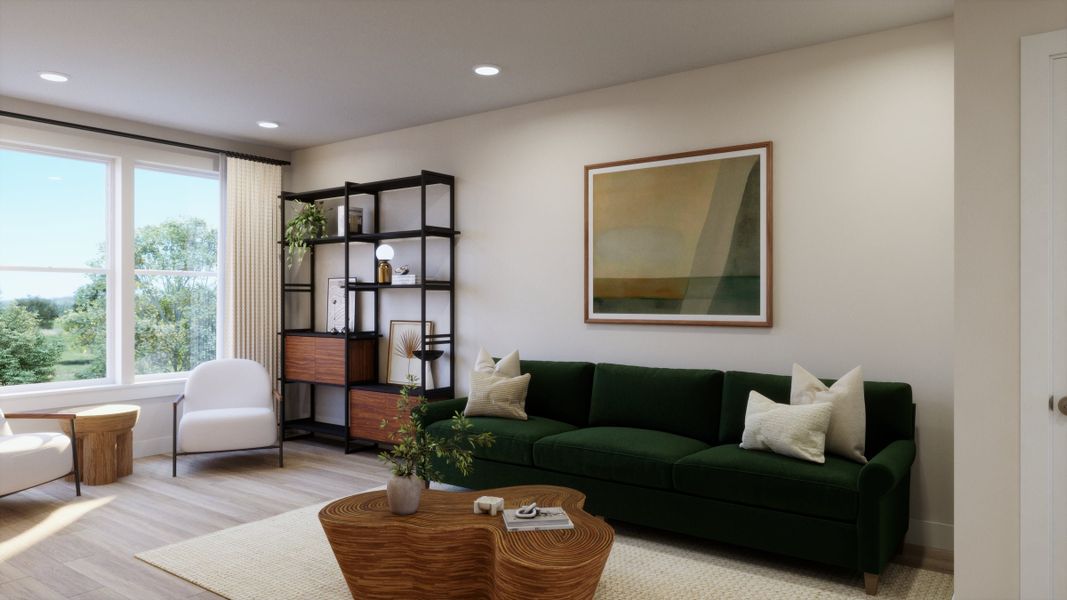 Furnished interior in a model home at Berkeley Villas in Denver (Image 22).