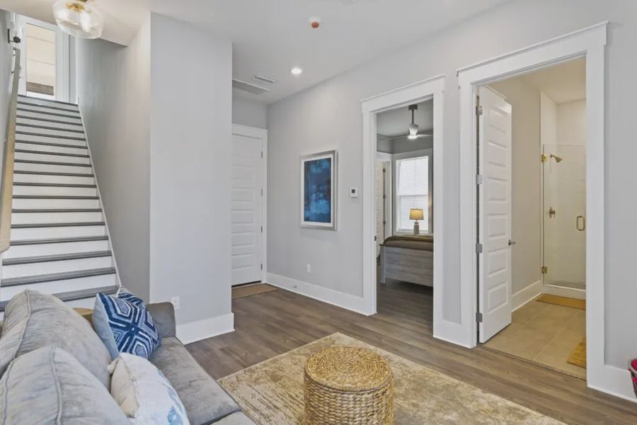 Furnished interior in a model home at Twin Palms in Inlet Beach (Image 7).