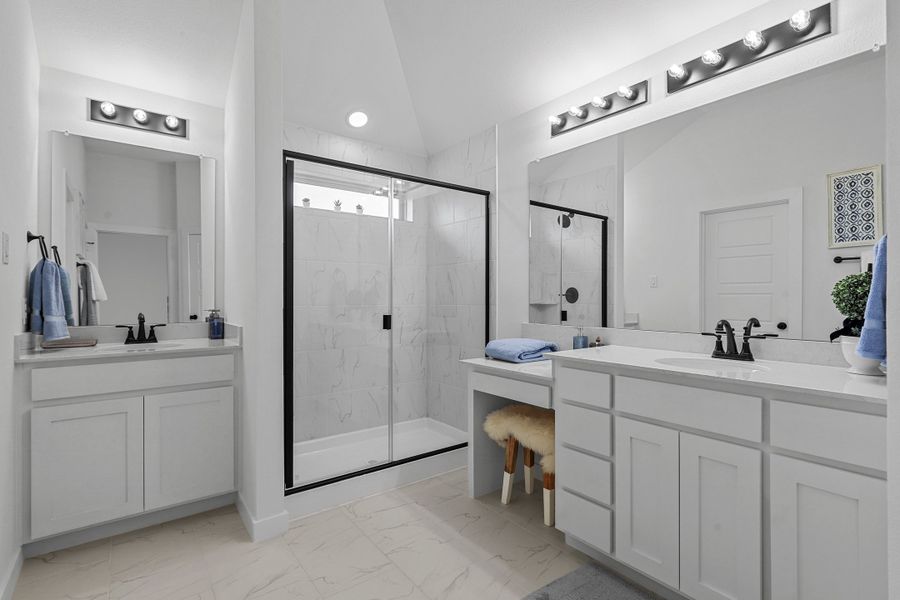 Furnished interior in a model home at Trail Creek in Cleburne (Image 15). Furnished interior in a model home at Trail Creek in Cleburne (Image 15).