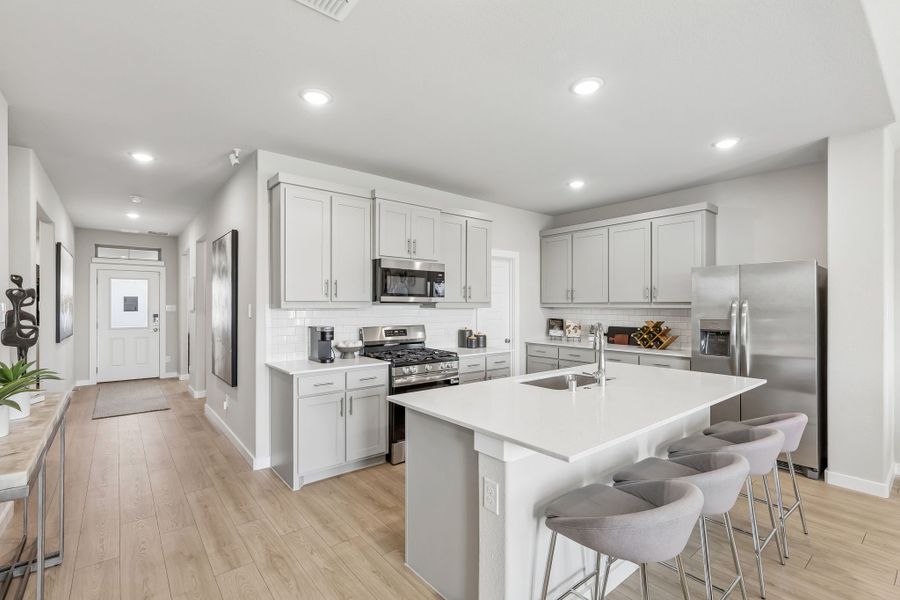 Furnished interior in a model home at Ventana in Fort Worth (Image 7).