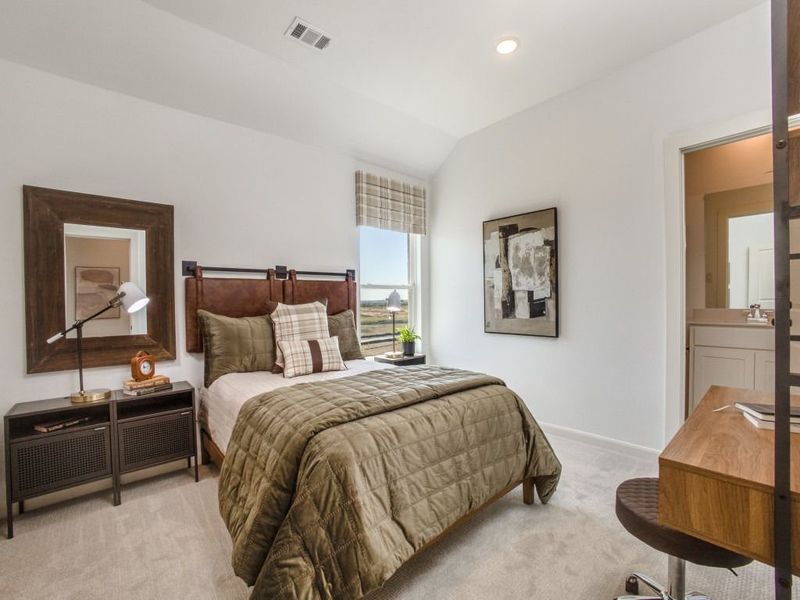 Furnished interior in a model home at Painted Tree - Woodland West in McKinney (Image 21).