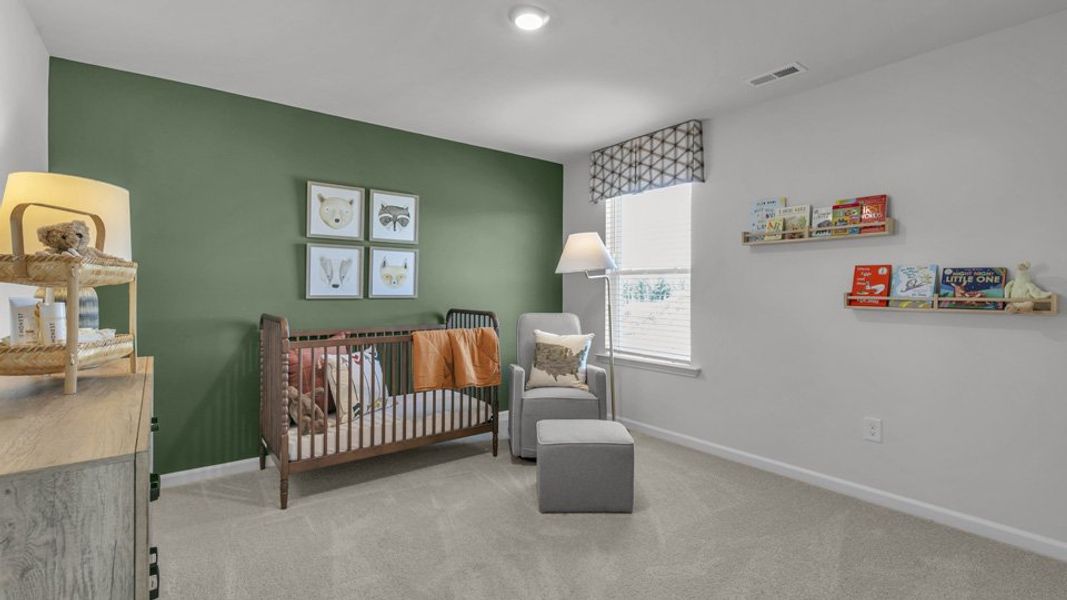 Furnished interior in a model home at Westerly in Lillington (Image 29).