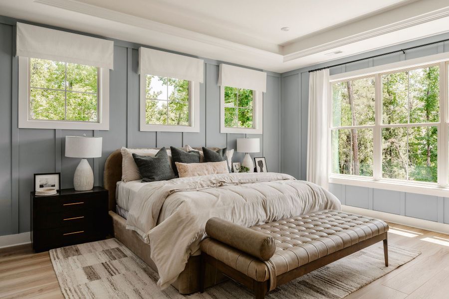 Furnished interior in a model home at Mayes Hall in Davidson (Image 8).