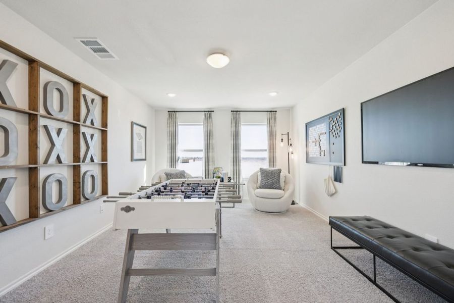 Furnished interior in a model home at Churchill in Anna (Image 19).