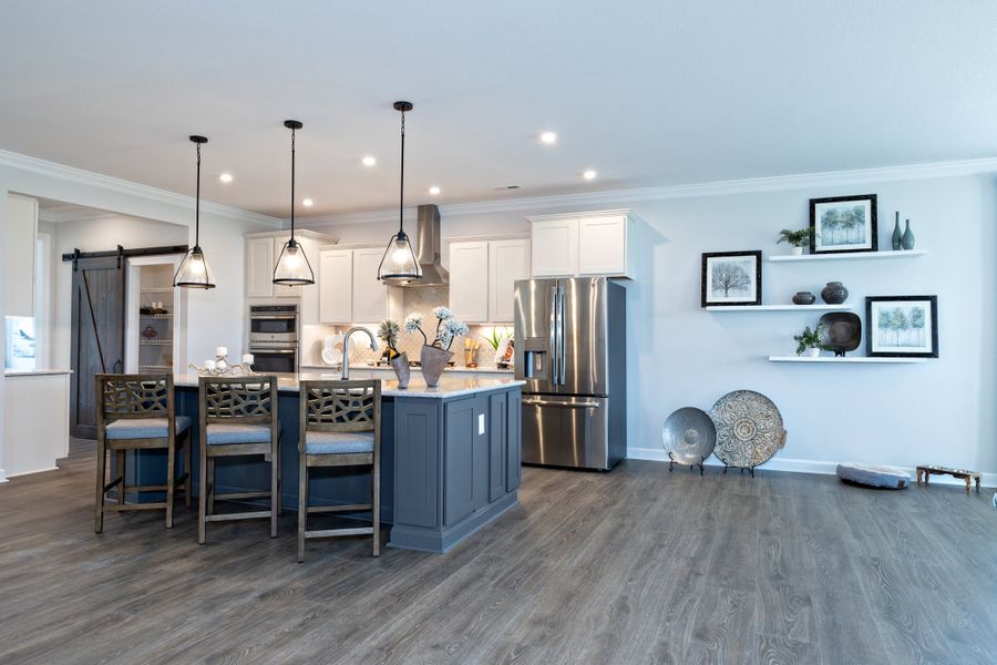 Furnished interior in a model home at The Gables in Moyock (Image 25).