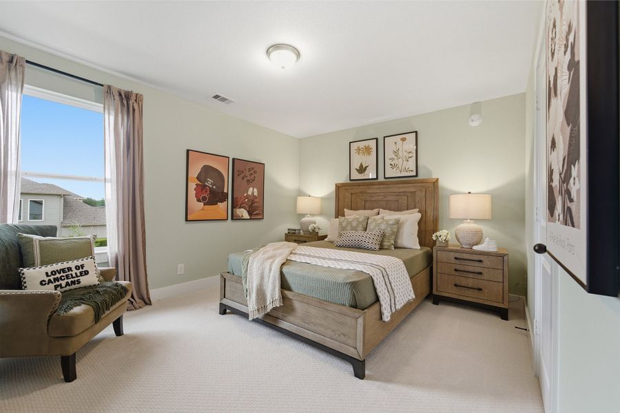 Furnished interior in a model home at Trails at Woodhaven Lakes in La Marque (Image 43).
