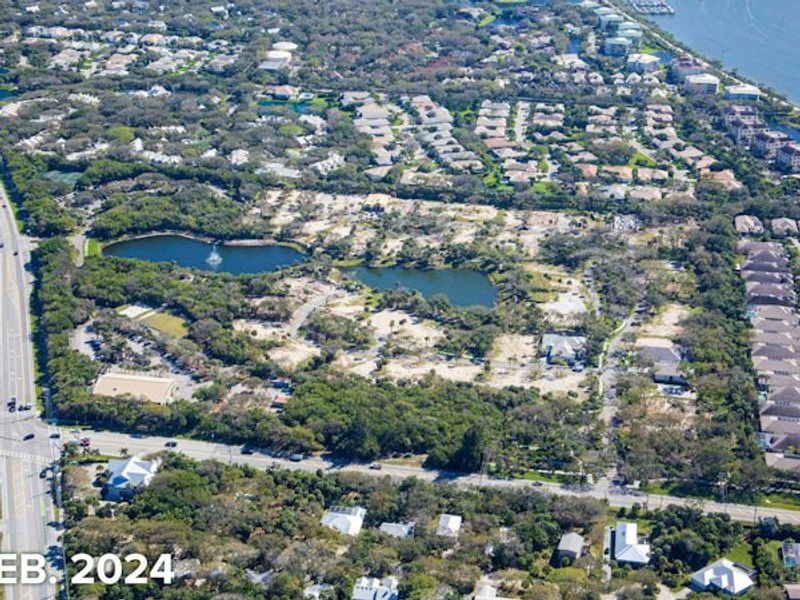 Aerial view of the Seaglass community in Vero Beach, FL, showing layout and nearby surroundings (Image 21).