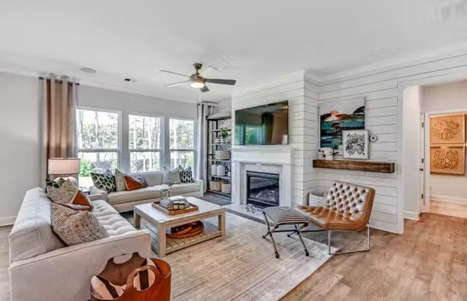 Furnished interior in a model home at Woodbridge Estates in McDonough (Image 38).