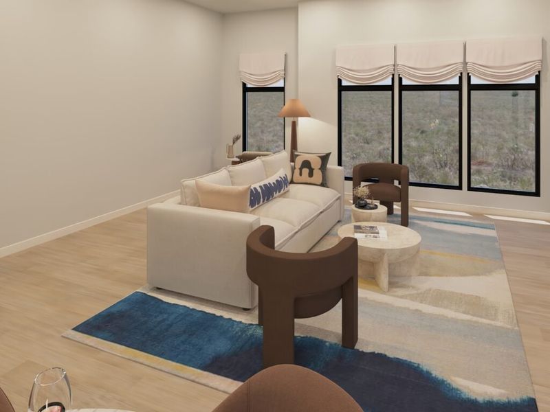 Furnished interior in a model home at Silver Falls in Houston (Image 21).