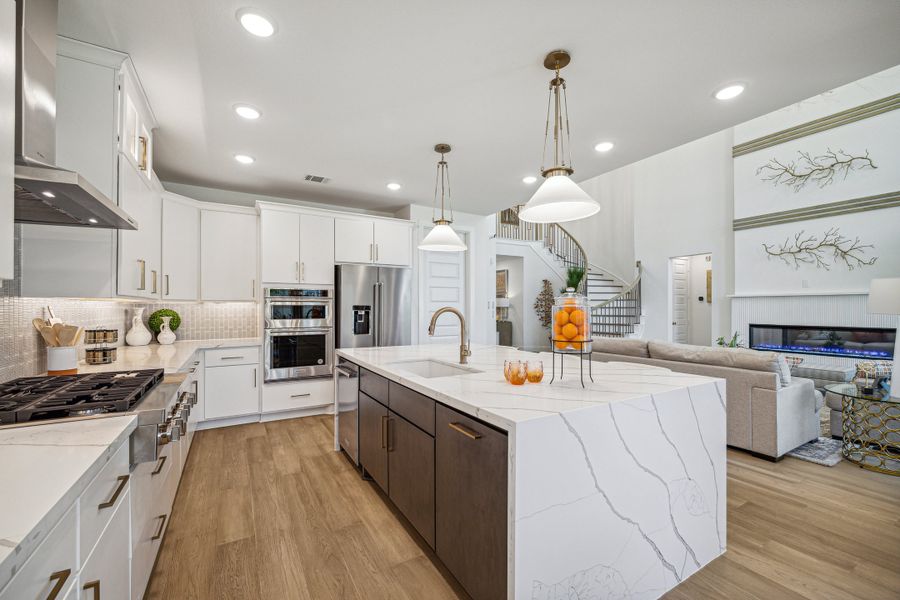 Furnished interior in a model home at ARTAVIA® - 60' in Conroe (Image 11).