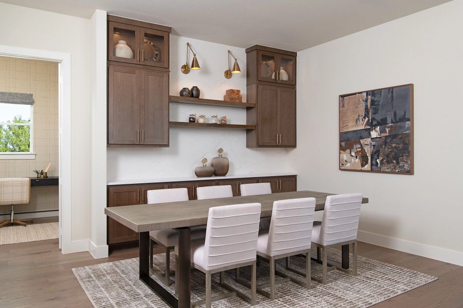 Furnished interior in a model home at Aster Park-50s in McKinney (Image 7). Furnished interior in a model home at Aster Park-50s in McKinney (Image 7).