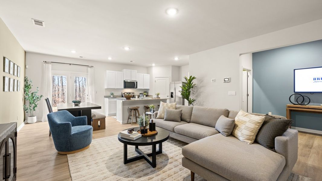 Furnished interior in a model home at Oconee Overlook Townhomes in Gainesville (Image 13).