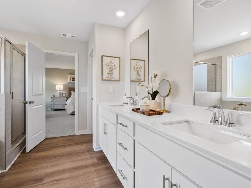 Furnished interior in a model home at Harmony Manor in Fairburn (Image 19).