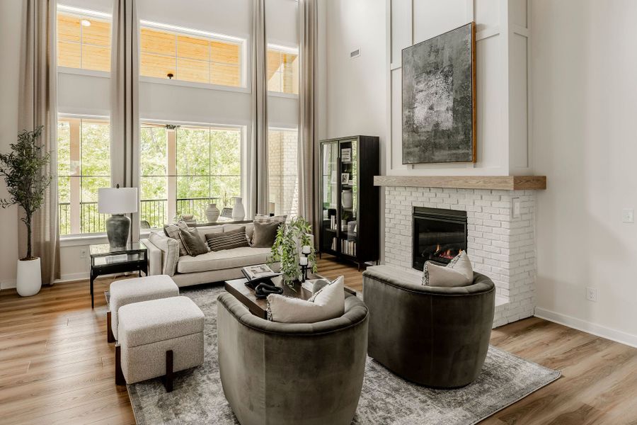 Furnished interior in a model home at McLean South Shore in Belmont (Image 46).
