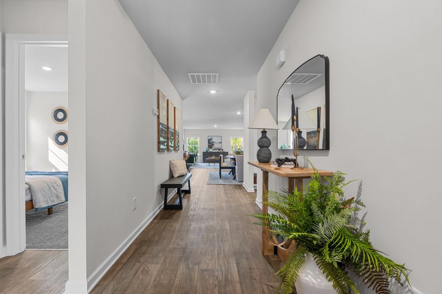 Furnished interior in a model home at Reserve at Mill Creek in Columbia (Image 7).