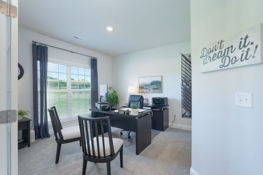 Furnished interior in a model home at Swann Hills in Statesville (Image 4).