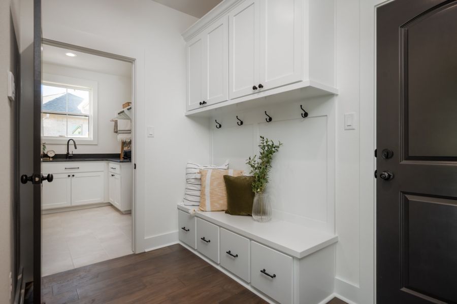 Furnished interior in a model home at Greens Prairie Reserve in College Station (Image 31).