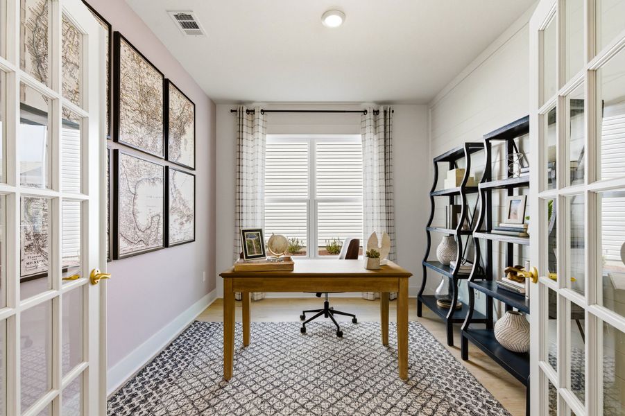 Furnished interior in a model home at Sunset Landing in Little River (Image 9).