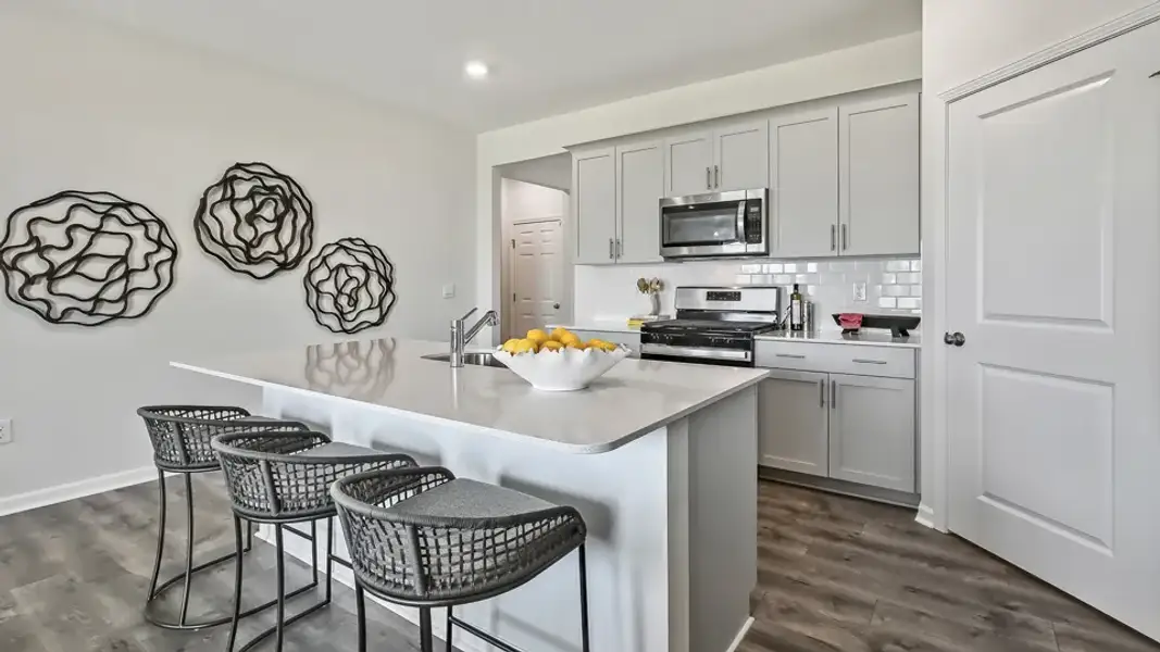 Furnished interior in a model home at Porters Landing in Wendell (Image 4).