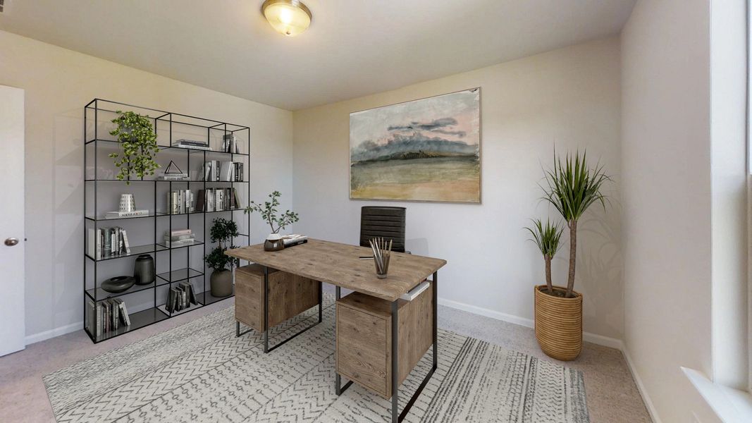 Furnished interior in a model home at Tea Farm: Lake Series in Ravenel (Image 19).