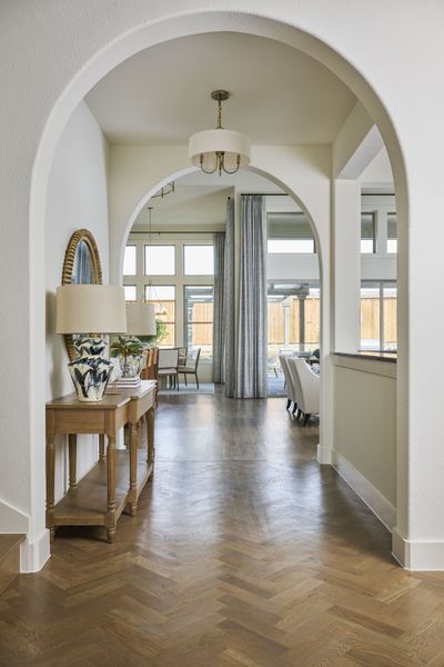 Furnished interior in a model home at Park Place - 80' Lots in Prosper (Image 7).