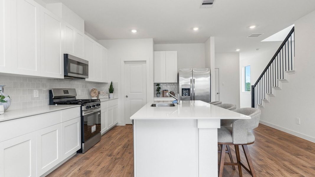 Furnished interior in a model home at Villarosa at Tamarron in Katy (Image 44).