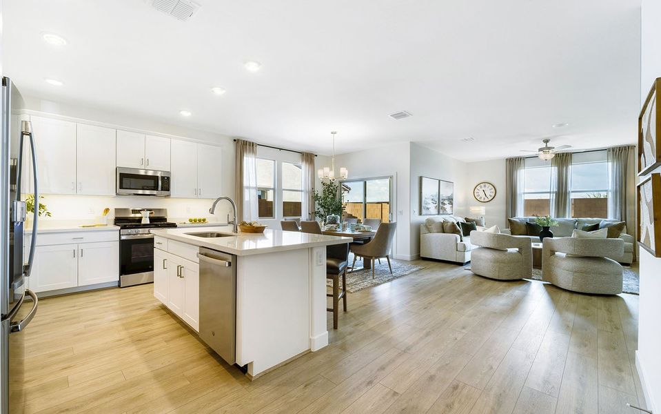 Furnished interior in a model home at Rancho Santa Rosa in Maricopa (Image 4).