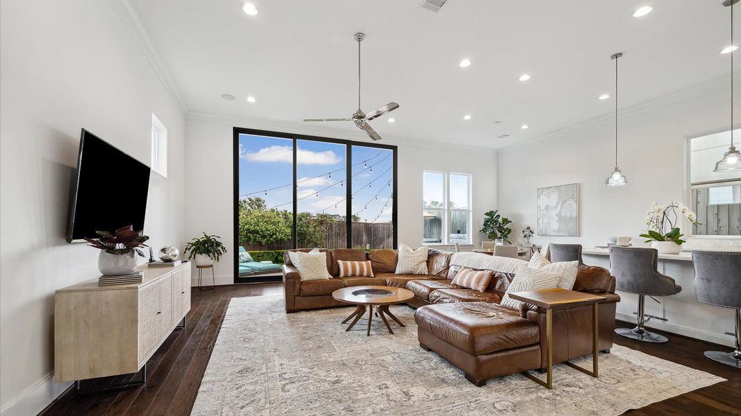 Furnished interior in a model home at Cottage Grove Lake in Houston (Image 15).