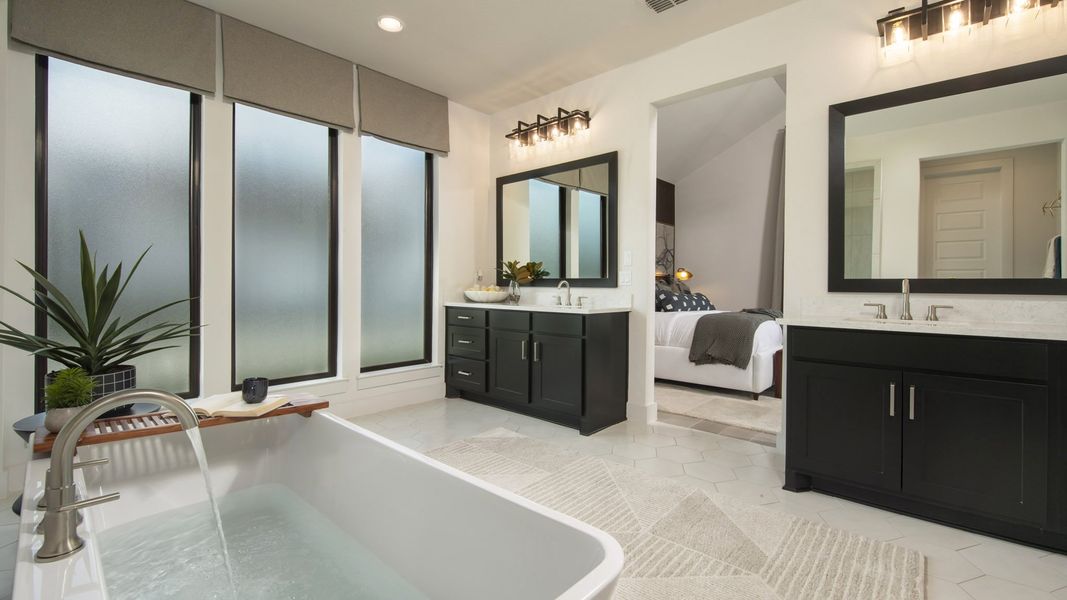 Furnished interior in a model home at Easton Park 60' in Austin (Image 20).