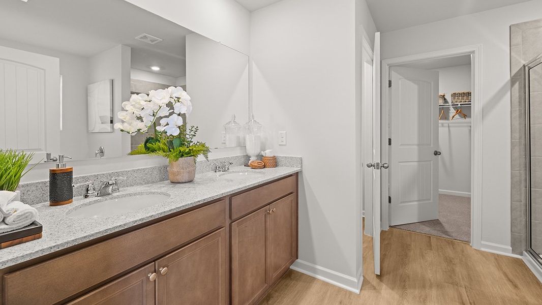 Furnished interior in a model home at Hamptons at Riverwood South in Dallas (Image 19).