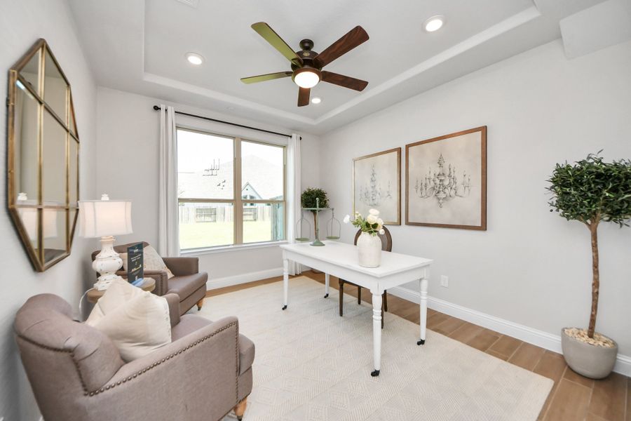 Furnished interior in a model home at Austin Point: Heritage Collection in Richmond (Image 8).