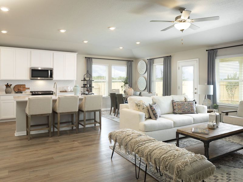 Furnished interior in a model home at Butler Farms - Boulevard Collection in Liberty Hill (Image 7). Furnished interior in a model home at Butler Farms - Boulevard Collection in Liberty Hill (Image 7).