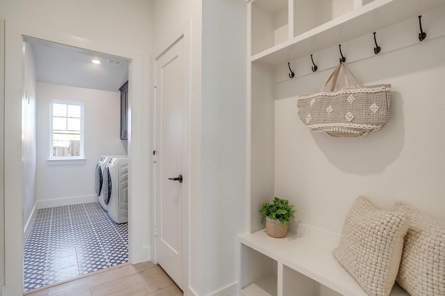 Furnished interior in a model home at MidTowne in Midlothian (Image 45).