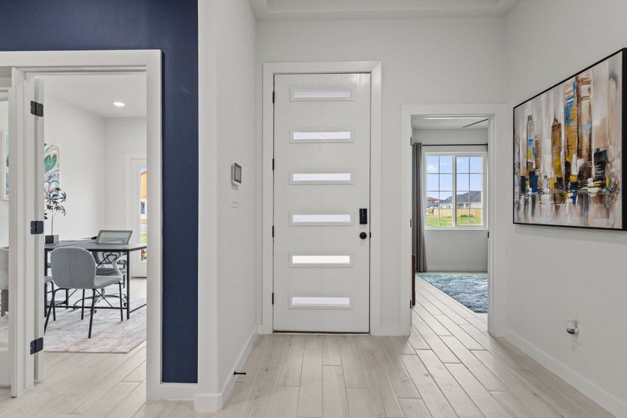 Furnished interior in a model home at Monte Cielo in Weslaco (Image 28).