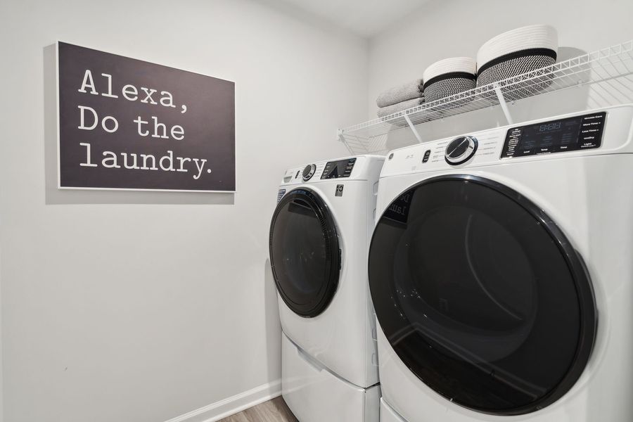 Convenient bedroom-level laundry Convenient bedroom-level laundry