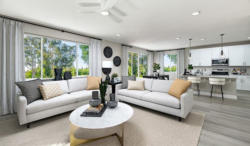 Furnished interior in a model home at Seasons at Vista Del Sur in Tolleson (Image 28).
