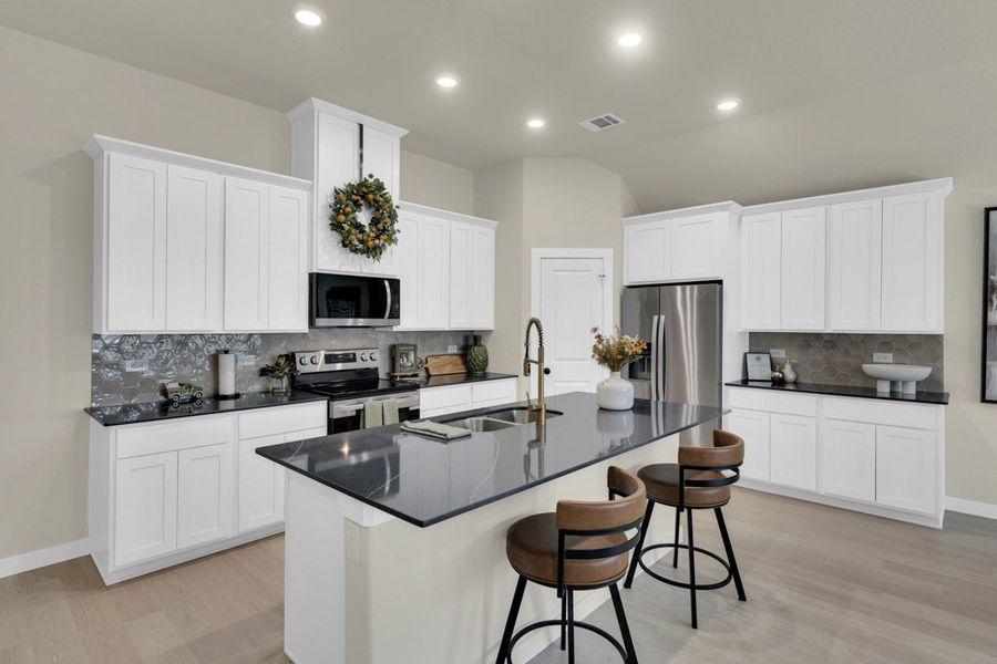 Furnished interior in a model home at South Meadow in Melissa (Image 26).