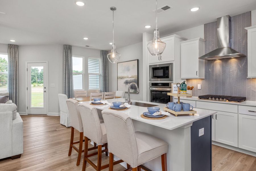 Furnished interior in a model home at Gregory Village Townhomes in Lillington (Image 33).