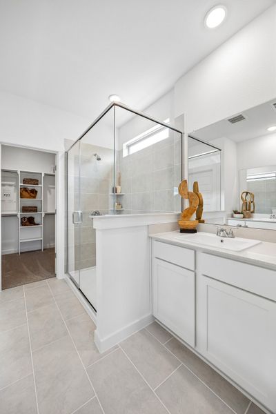 Furnished interior in a model home at Evelyn in Austin (Image 40).
