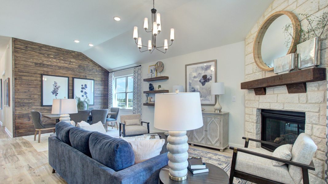 Furnished interior in a model home at The Crossvine in Schertz (Image 21).
