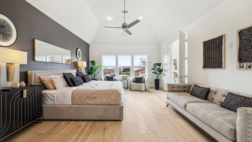 Furnished interior in a model home at Monarch Oaks in Houston (Image 6).