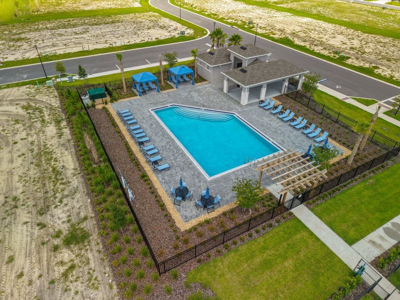 Beautiful Community Pool with Cabana