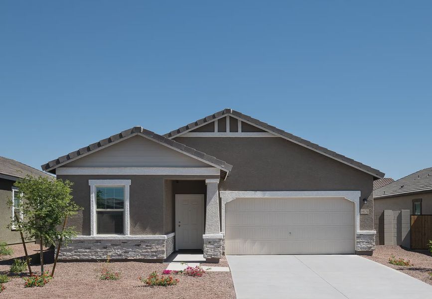 Front exterior of a home in the Skyline Village community, located in San Tan Valley, AZ (Image 8).